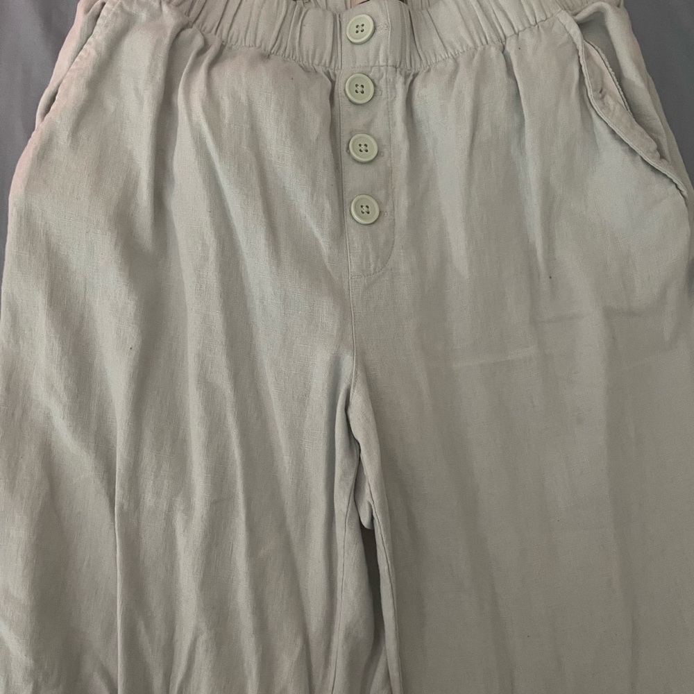 Light Blue Button-Up Pants